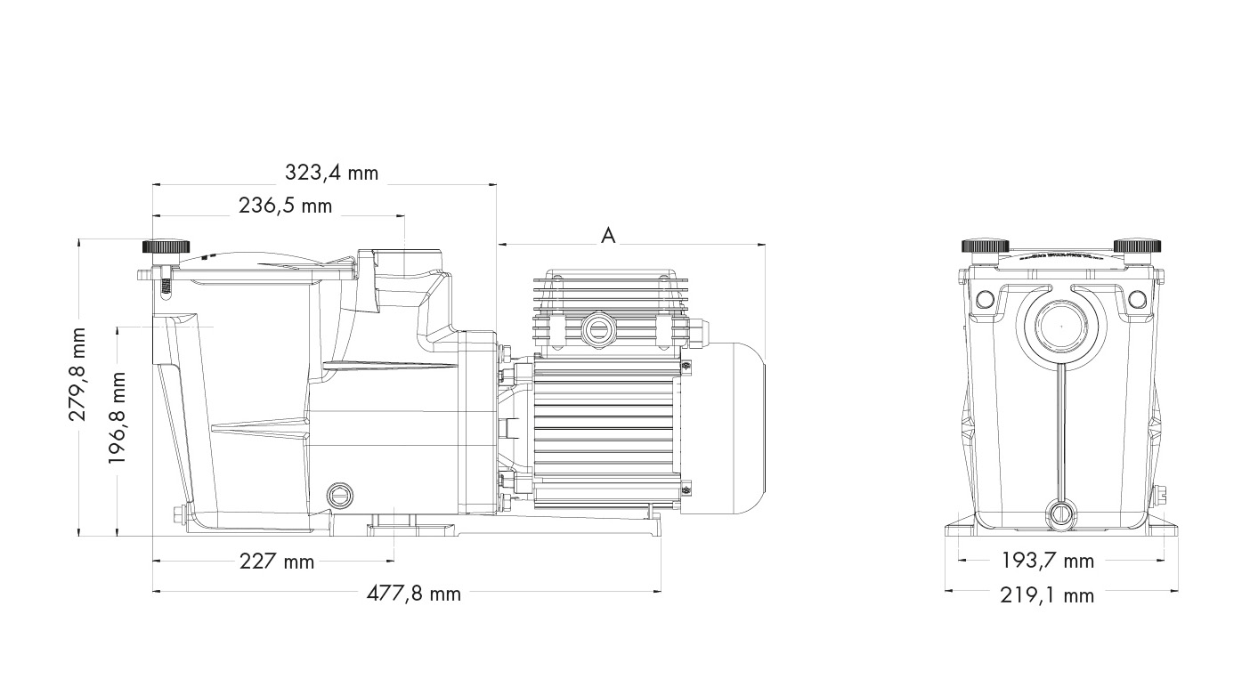 Pompe de filtration SUPER PUMP - Hayward - 3/4 CV Mono 11m3/h - Ma Piscine Privée